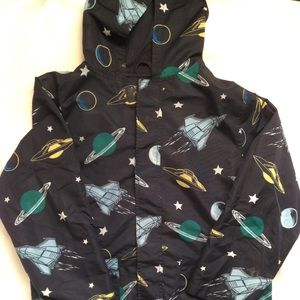 Gymboree Navy Boys' Space Voyager Raincoat, 10-12
